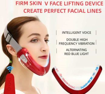 V Shape Face Lift Devices Massager Red Blue LED Photon Thread Facial Slimmer Machine Double Chin Remover Cheek Lift Belt