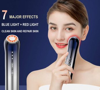 Ultrasonic Face Massage Cleaner Red Blue Light Phototherapy Lifting Wrinkle Removal Home Use Skin Rejuvenation Care Beauty Tools
