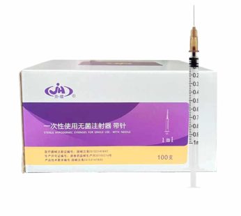 Disposable Sterile Hypodermic Syringe with Needle 1ml 100 PCS