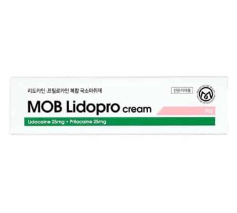 MOB Lidopro Cream The Skin Before Syringe Injection Or Surgical Treatment 30 gr